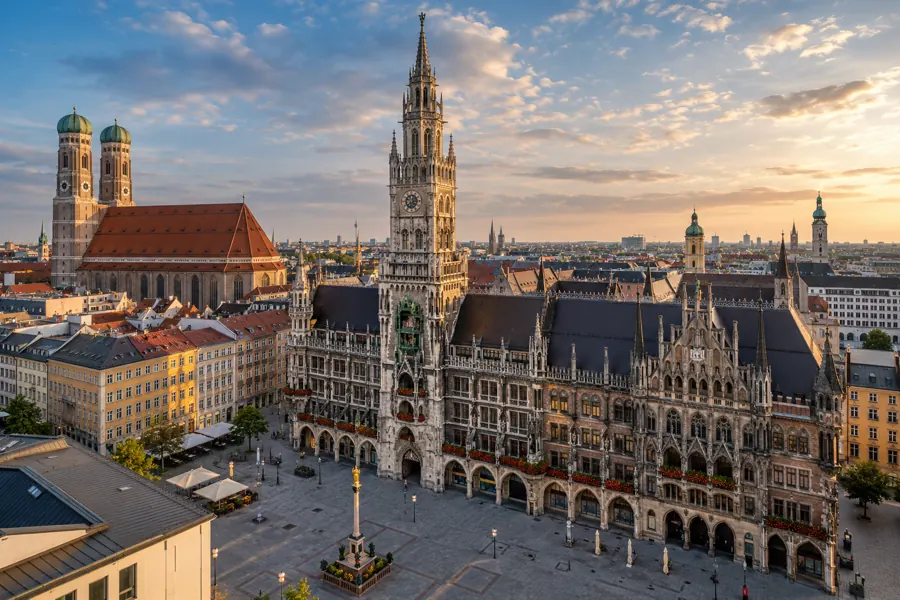 München mit dem Neuen Rathaus am Marienplatz